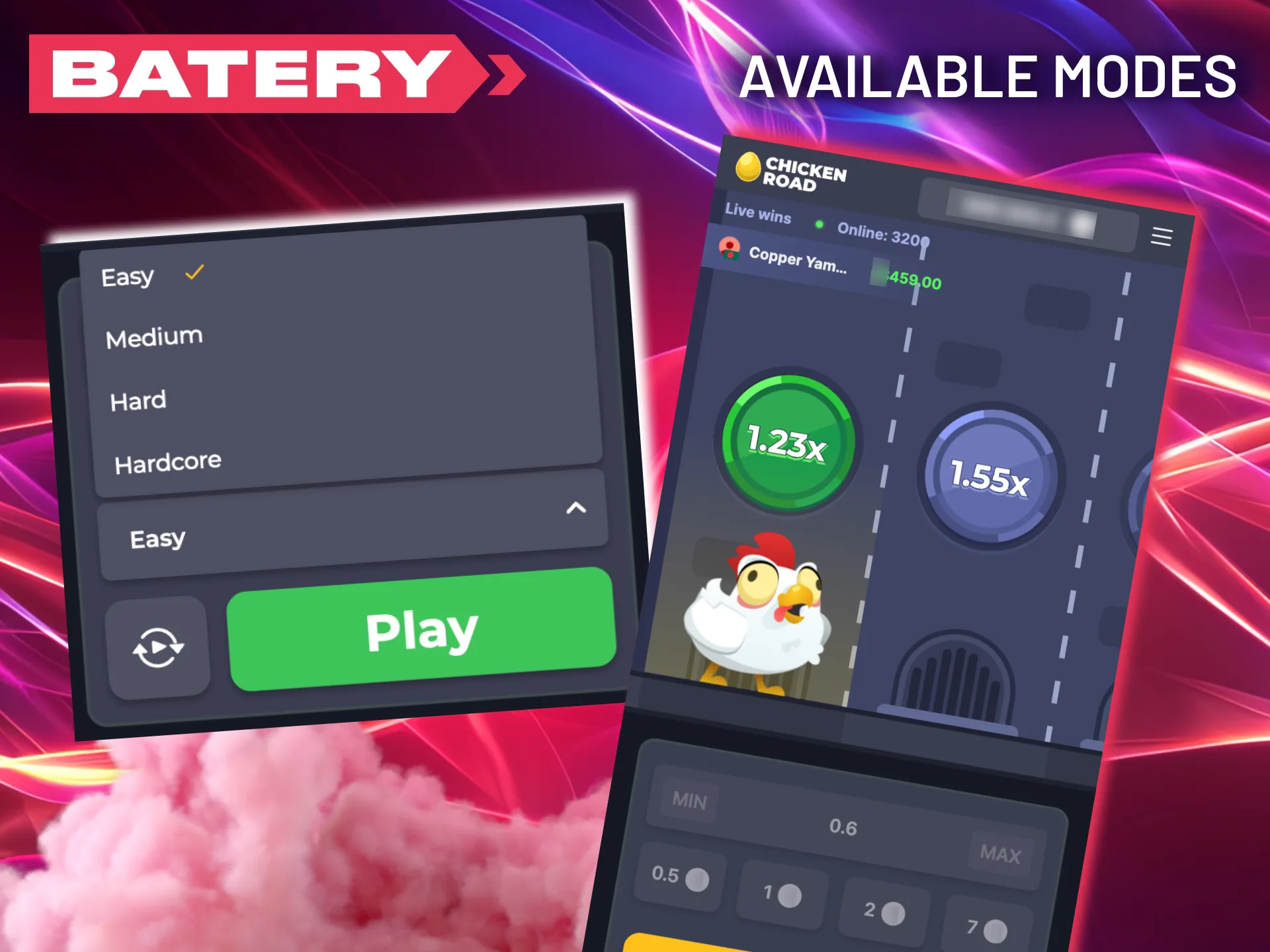 Enjoy Chicken Road at Batery with flexible difficulty and massive jackpot potential.