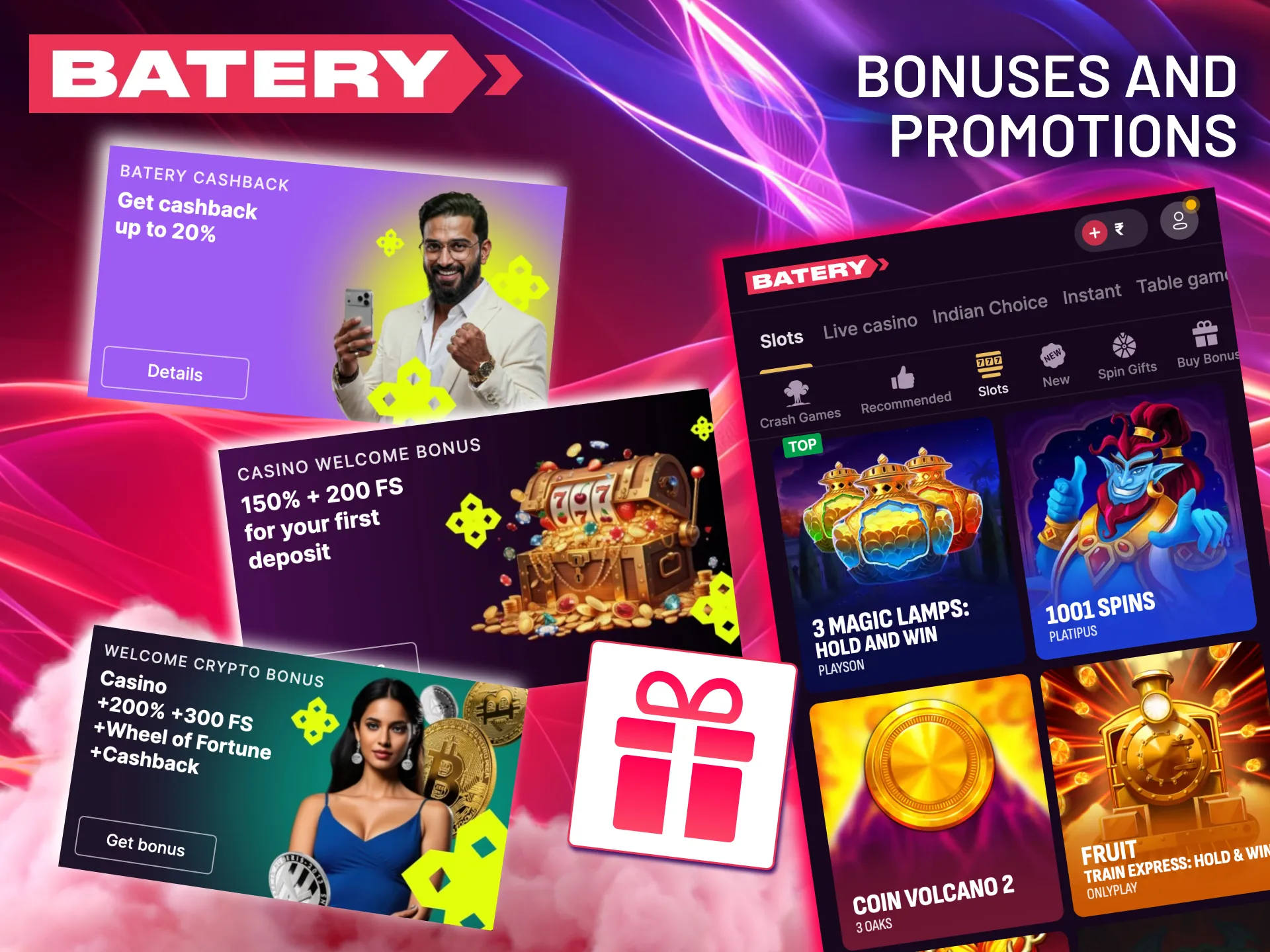 Boost Batery slot play with exclusive Indian player rewards.