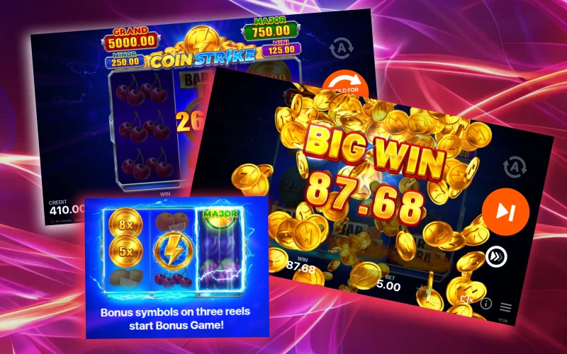 Play bonus rounds in Coin Strike at Batery casino.